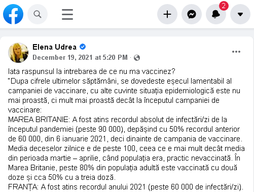 Elena Udrea - vaccinare
