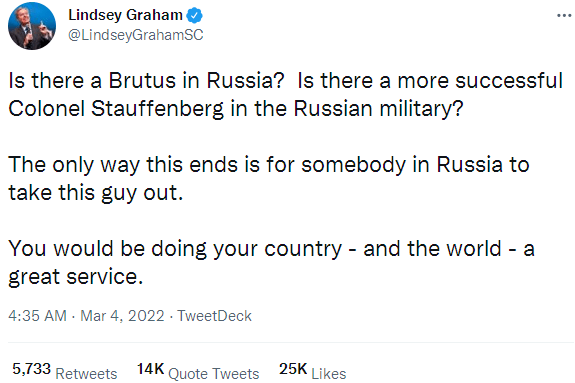 Lindsey Graham pe Twitter